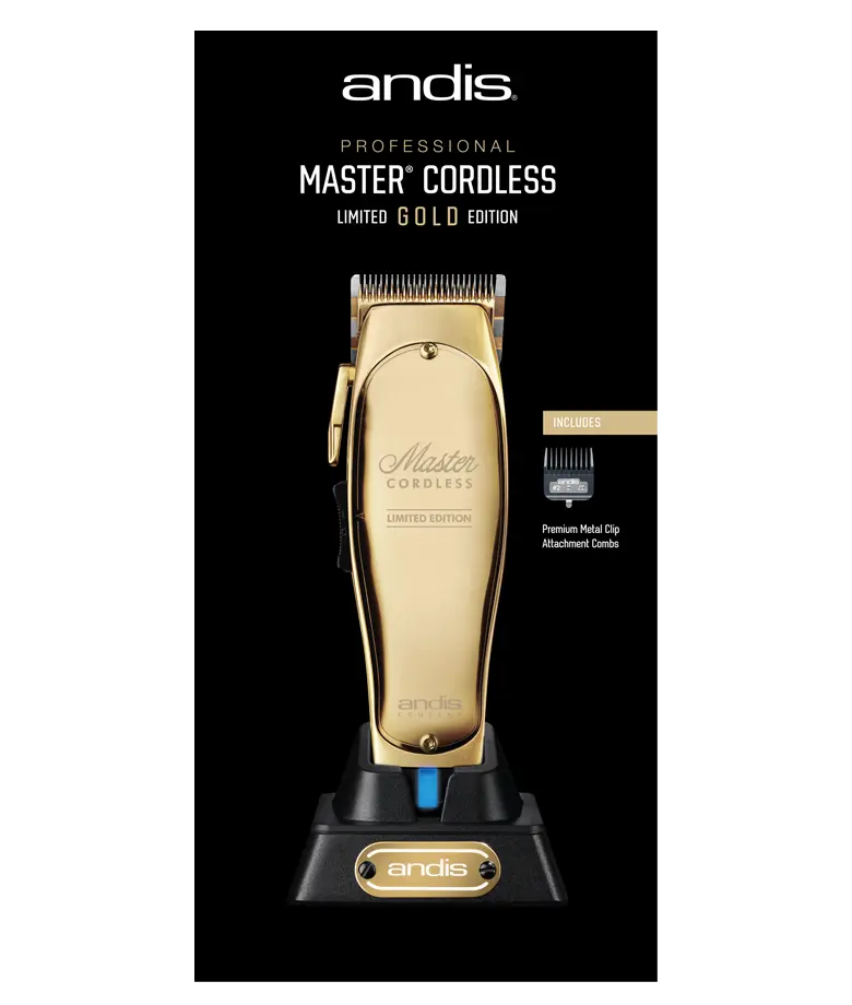 Máquina de Cortar Cabelo Andis Master® Cordless Edição Limitada Gold