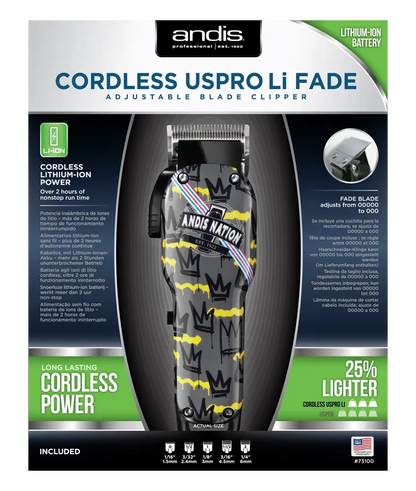 Máquina de Cortar Cabelo Andis Cordless USPro Li Fade - Nation